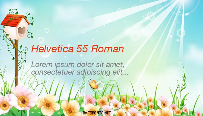 Helvetica 55 Roman example